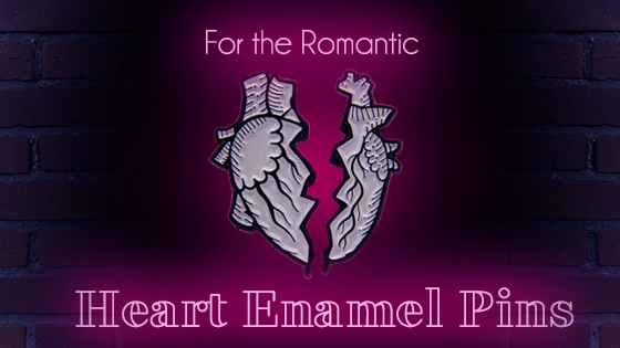 For the Romantic - Heart Shaped Enamel Pins
