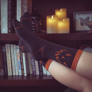 Scary alternative fashion halloween socks for men and women. 
