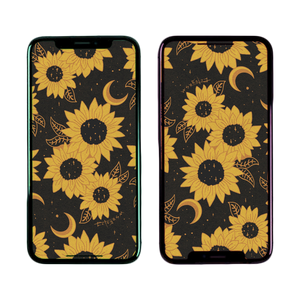 Ectogasm dark bohemian witchy sunflower and moon phone wallpaper. 