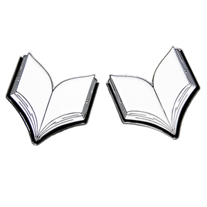 Ectogasm book collar pin jewelry set for librarians and readers.