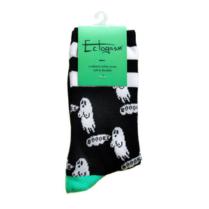 Unisex spooky humor socks for goth and alternative fashion. 