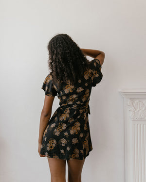 Ophelia Dress in Snakes & Chrysanthemums