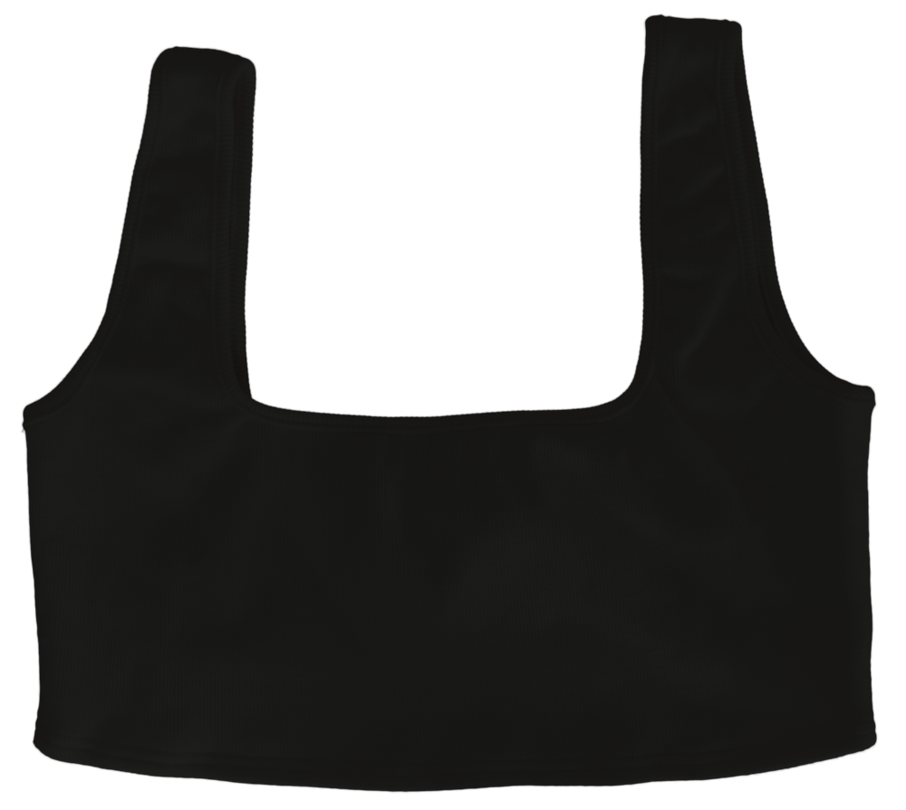 Black crop top for gothic fashion and summer goth style. 