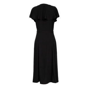 
            
                Load image into Gallery viewer, Ectogasm cape sleeve fitted dress in black for gothic style and alt fashion. 
            
        