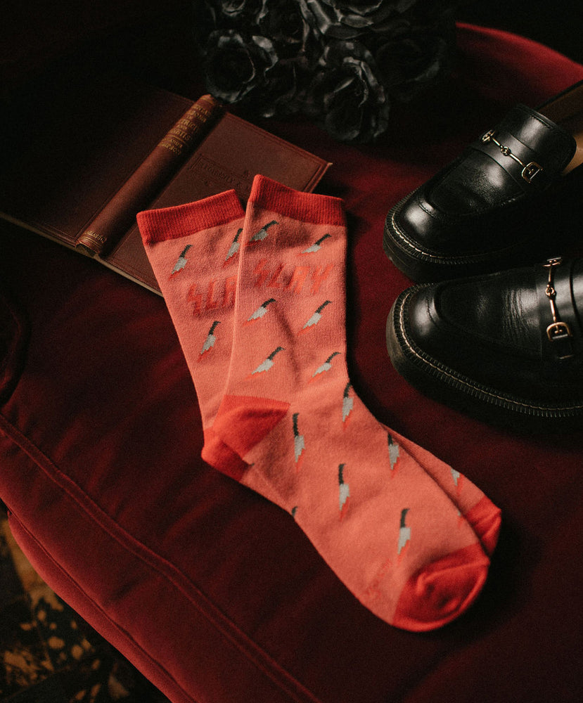 Cool, stylish patterned socks for women.