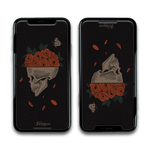 Skull and Roses Phone Wallpaper