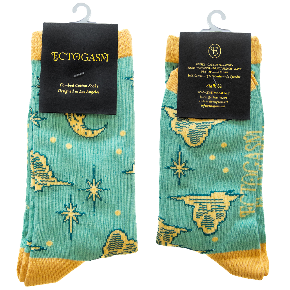 Cool witchy socks for dark boho fashion. 