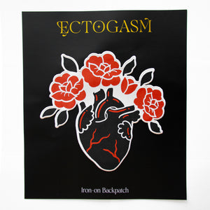 Ectogasm anatomical botanical heart back patch for women's cool rocker chic fashion. 