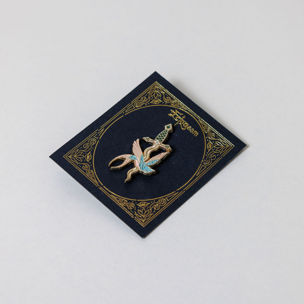 An Ectogasm enamel pin accessory for men and women. 