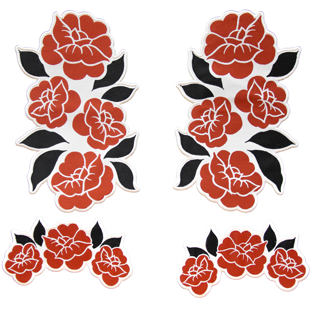 Roses Patch Set in Red