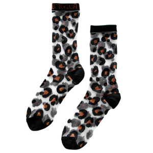 Ectogasm punk rock leopard print socks for cool alternative fashion. 