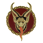 Ectogasm Krampus enamel pin.