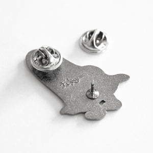 A horror themed hat pin for men and women's punk and goth aesthetic.